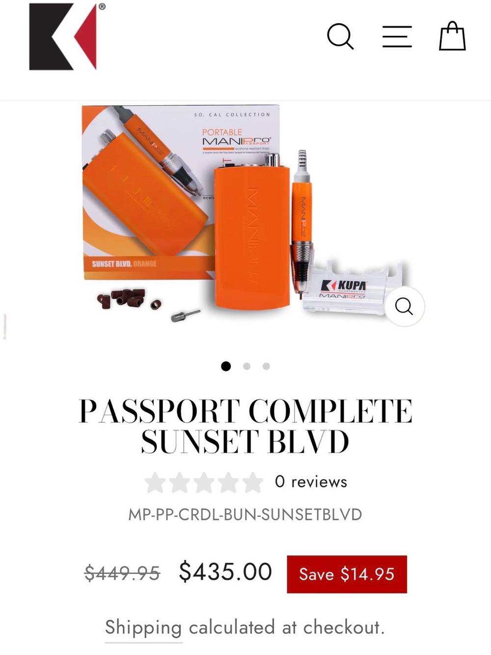 MANIPRO Portable MANIProPassport - Sunset BLVD Orange - Picture 4 of 5